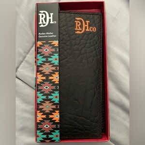 Red Dirt Western Mens Wallet Bison Grain Leather